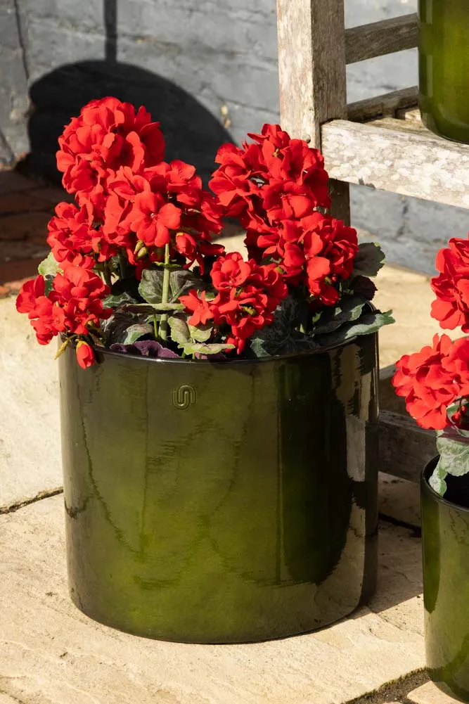 Vibrant Green Upcycled Steel Plant Pot - Available in 3 Sizes