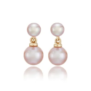 Victoria Earrings in Pink Pearls