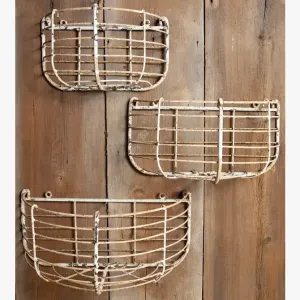 Victorian Baskets Set of 2 dried flower branch  