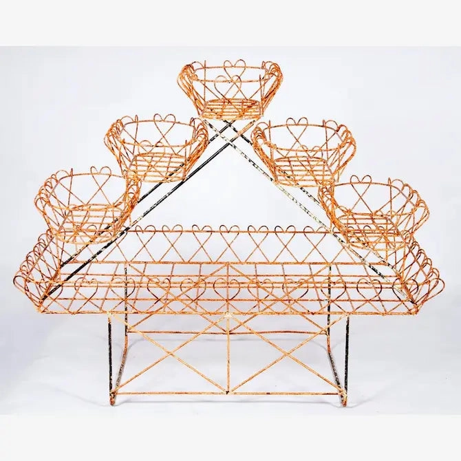 Victorian-Style Multi-tiered Wrought Iron Plant Stand