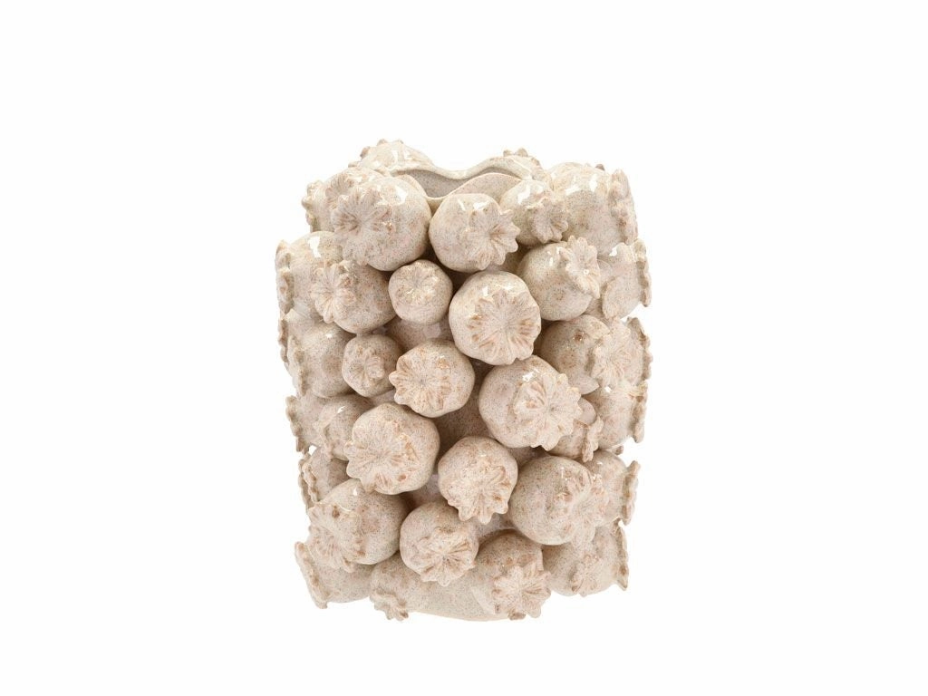 Villa Collection Elha Vase/Planter, Cream dried green plant  