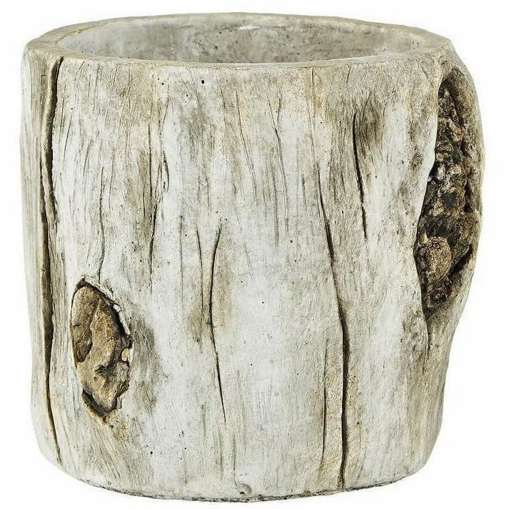 Villa Collection Flowerpot ? 16 Cm, Offwhite dried green plant  
