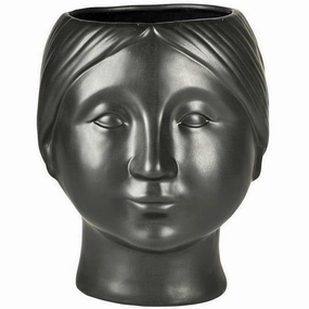 Villa Collection Flowerpot Black, 19.5x17.8 Cm dried green plant  