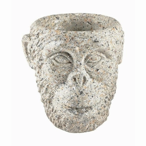 Villa Collection Flowerpot Grey, ? 19 Cm dried green plant  