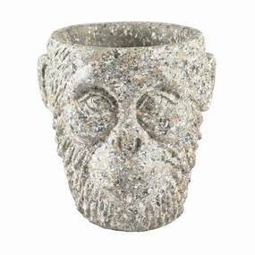 Villa Collection Flowerpot Grey, ? 22 Cm dried green plant  