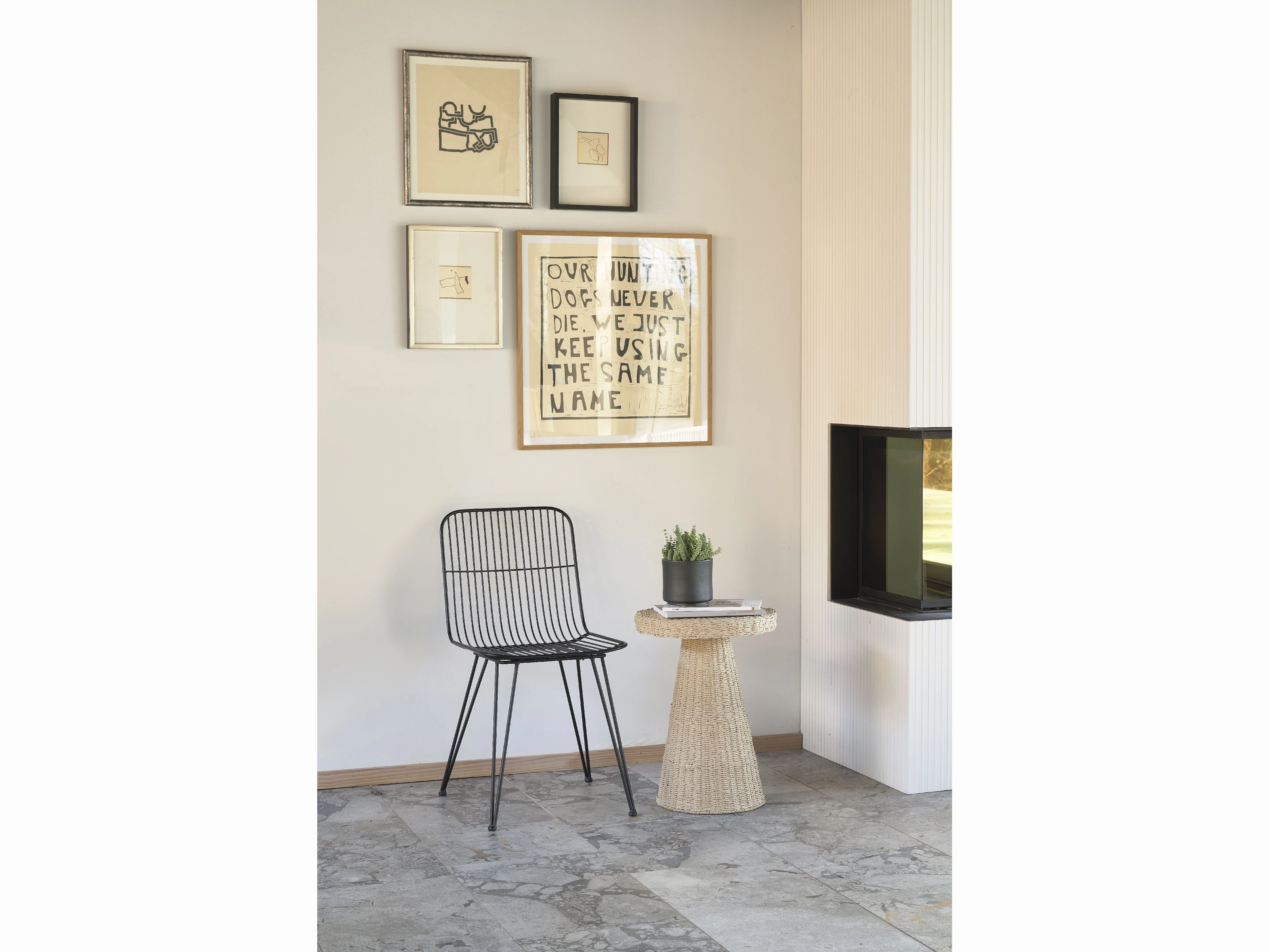 Villa Collection Leer Flowerpot ? 13 X 11 Cm, Black Metallic