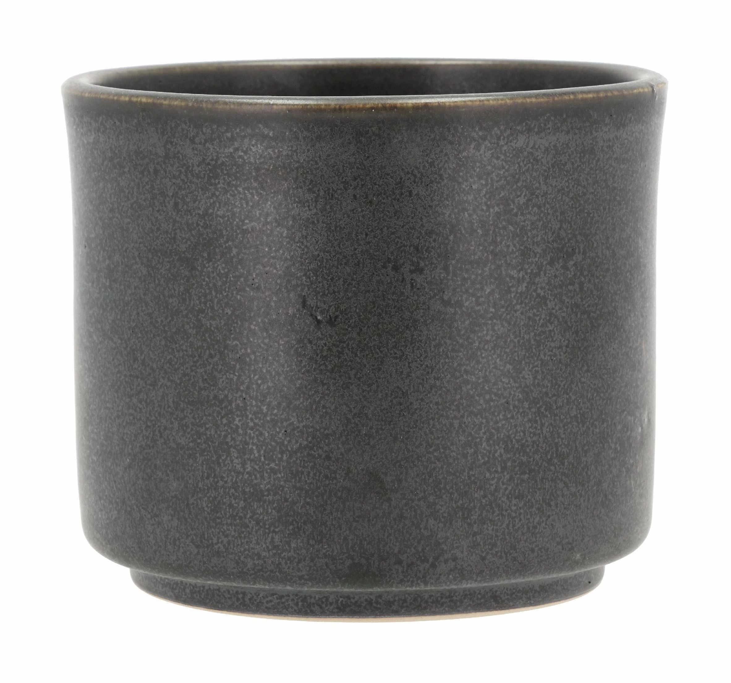 Villa Collection Leer Flowerpot ? 13 X 11 Cm, Black Metallic dried green plant  
