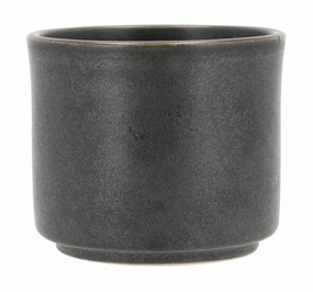 Villa Collection Leer Flowerpot ? 13 X 11 Cm, Black Metallic dried green plant  