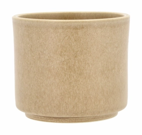 Villa Collection Leer Flowerpot ? 13 X 11 Cm, Cream dried green plant  