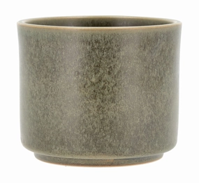 Villa Collection Leer Flowerpot ? 13 X 11 Cm, Green dried green plant  