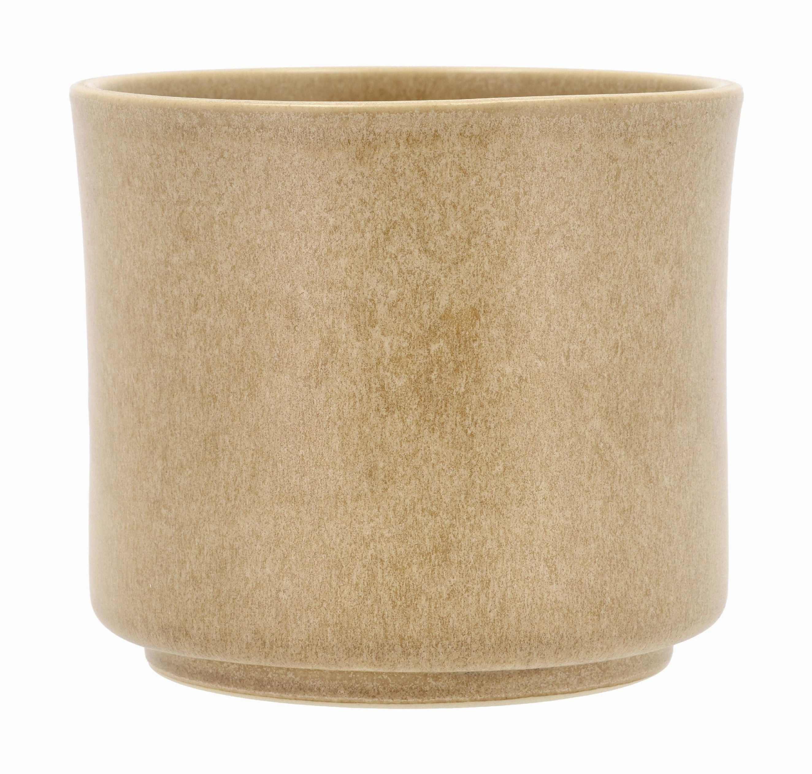 Villa Collection Leer Flowerpot ? 15 X 13 Cm, Cream dried green plant  