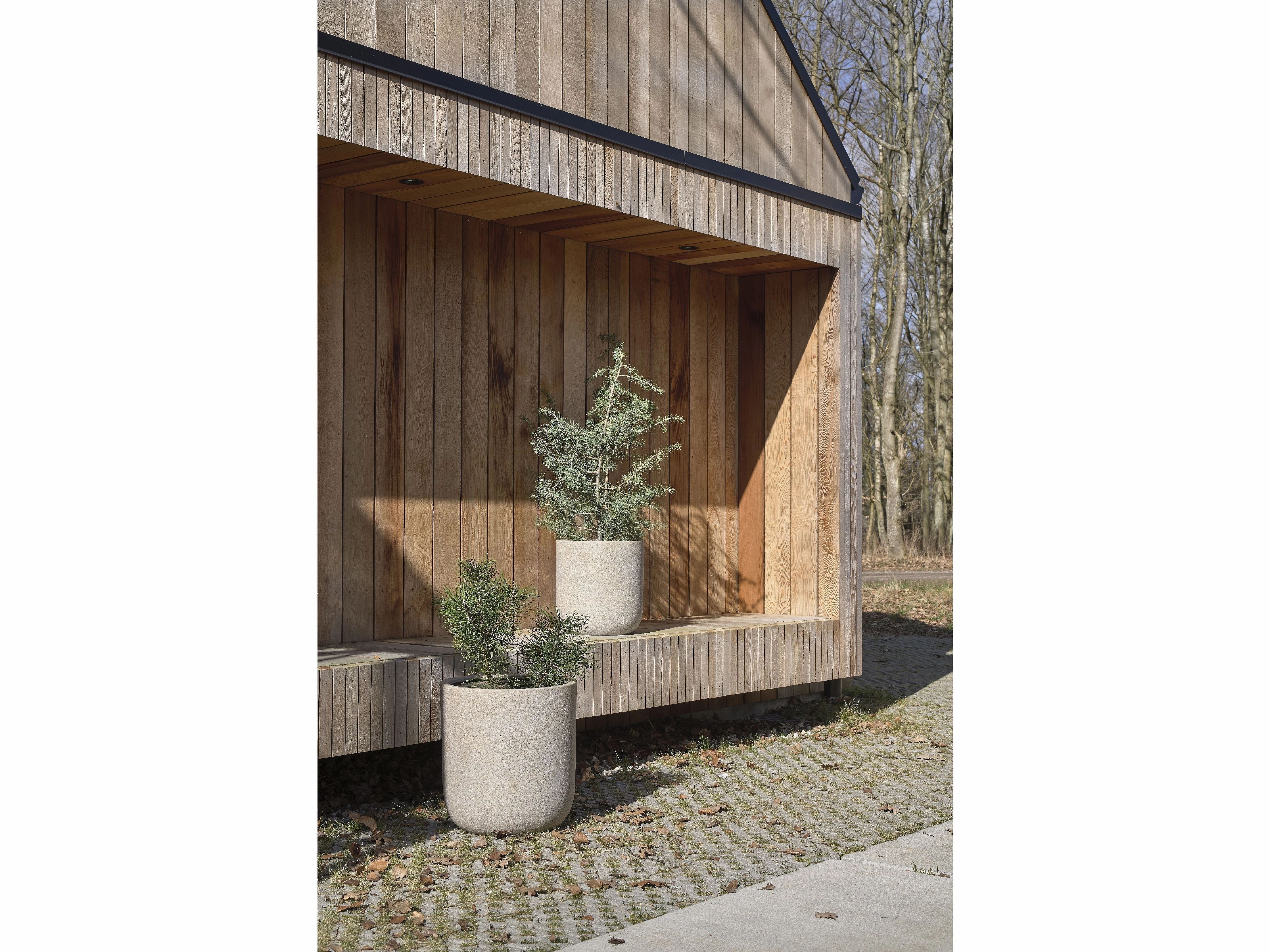 Villa Collection Thum Plant Pot 2 Pcs Nature ?x H 27/37x29/39