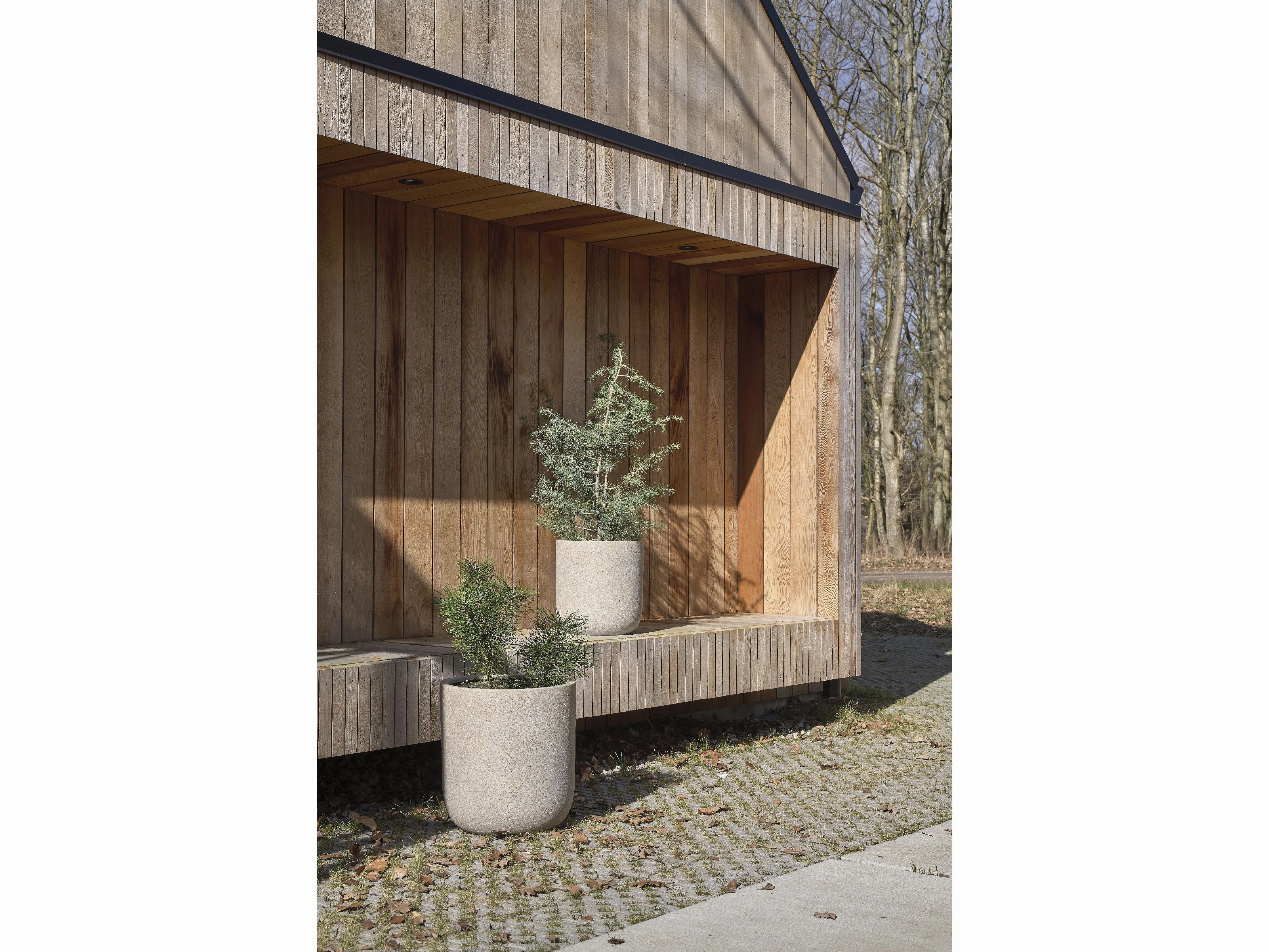 Villa Collection Thum Plant Pot 2 Pcs Nature ?x H 37/45x39/47