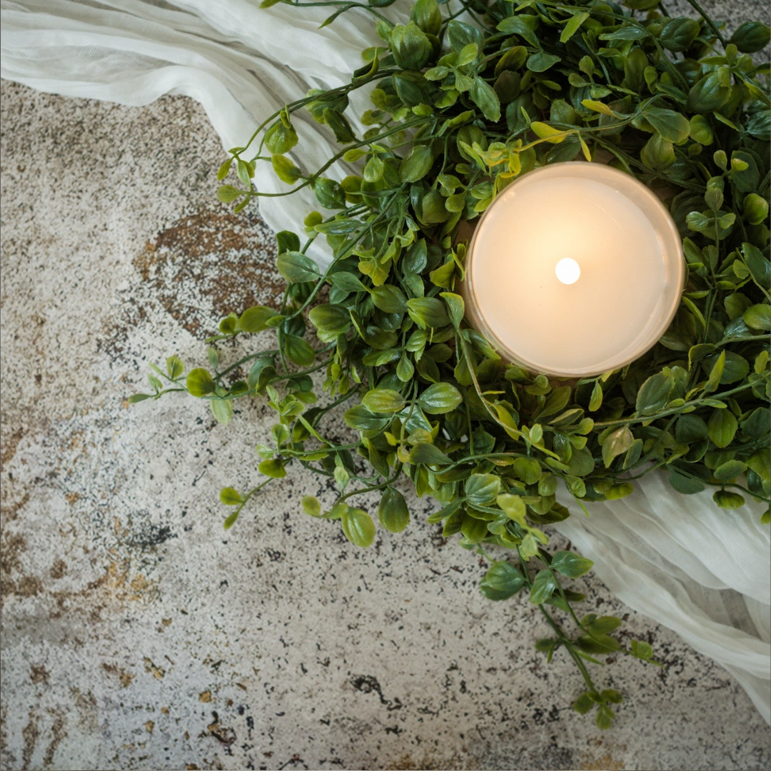 Vinca Leaf Candle Ring