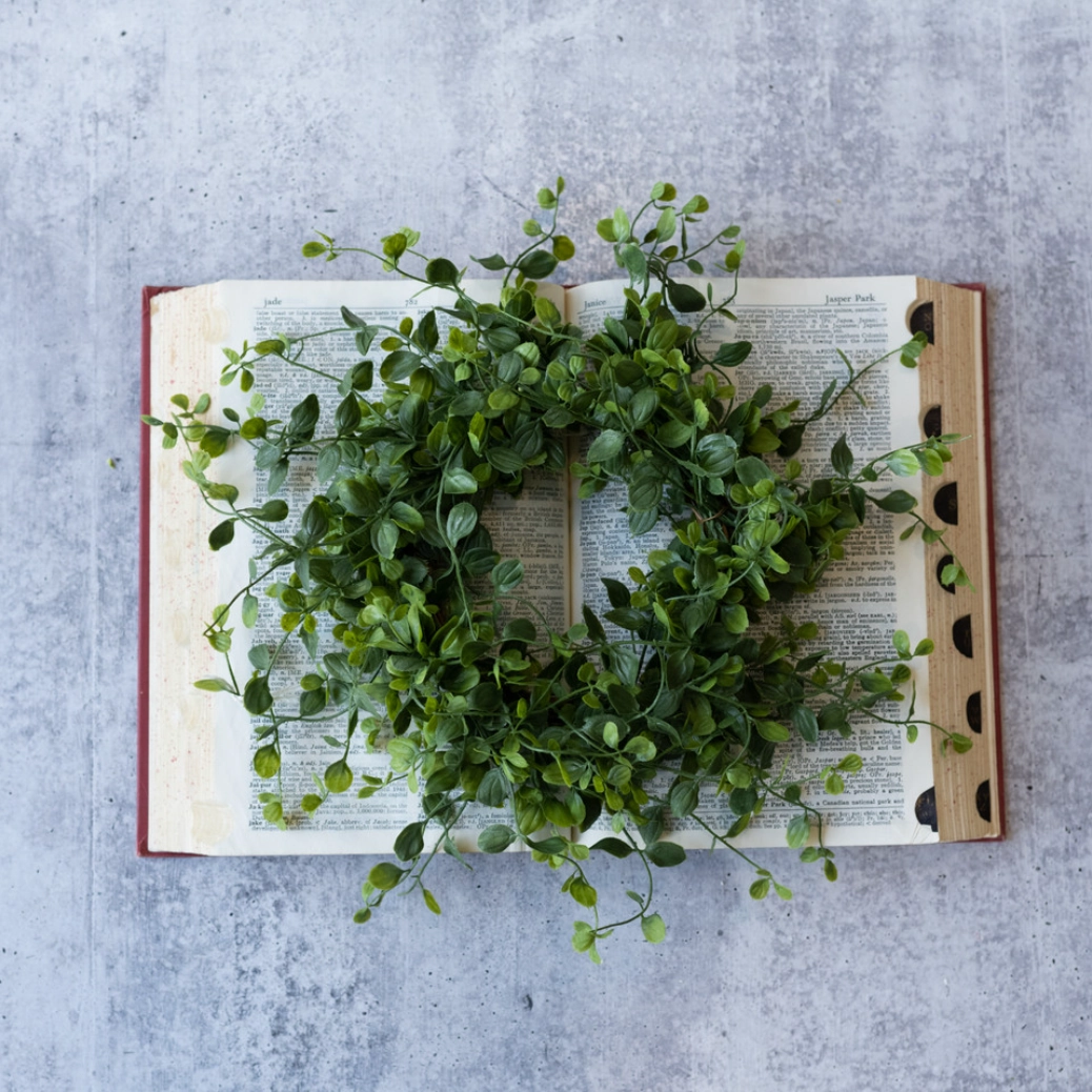 Vinca Leaf Candle Ring xl flower pot  