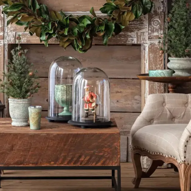 Vintage Style Glass Display Dome With Base