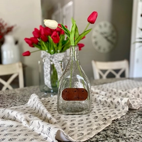 Vintage Glass Bottle outdoor greenery  