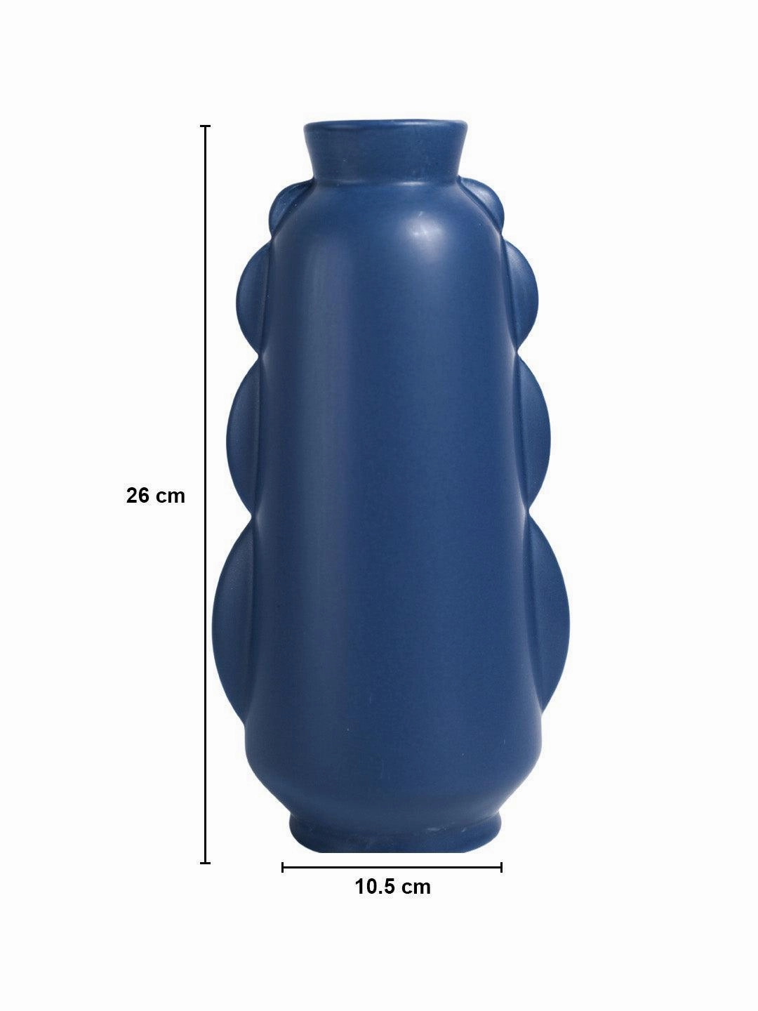 VON CASA Ceramic Blue Vase