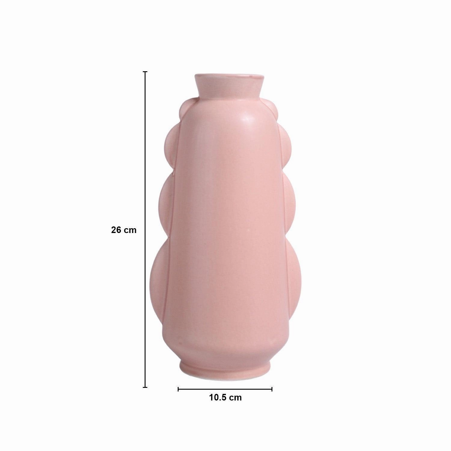 VON CASA Ceramic Peach Vase