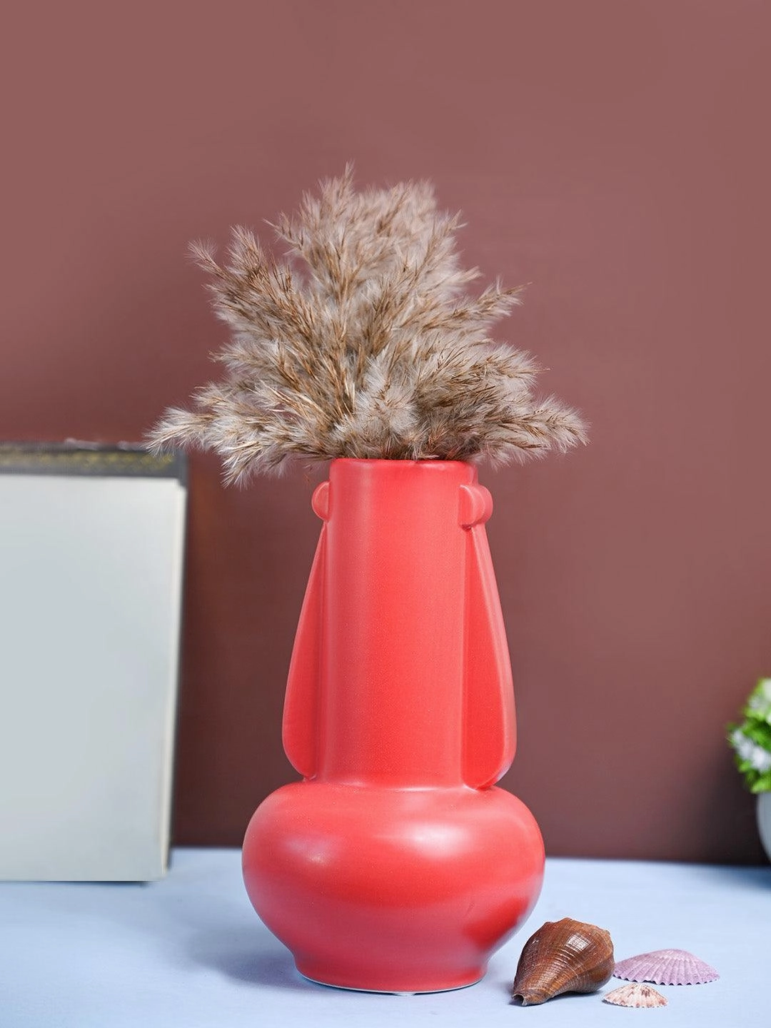 VON CASA Ceramic Red Vase