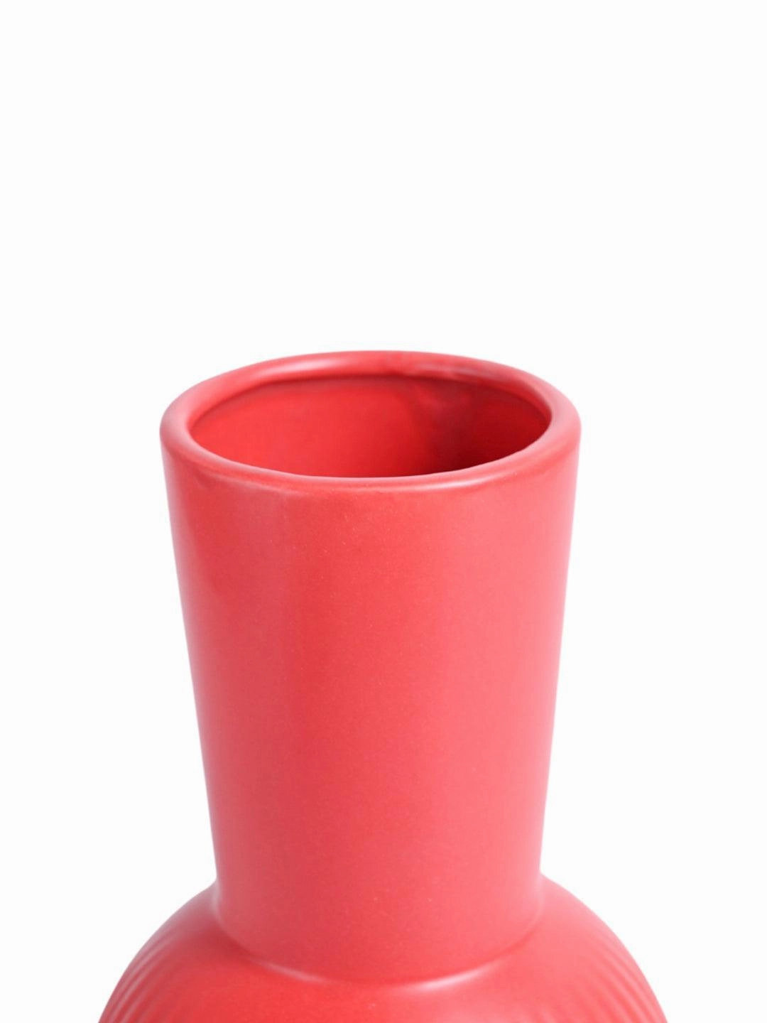VON CASA Ceramic Red Vase