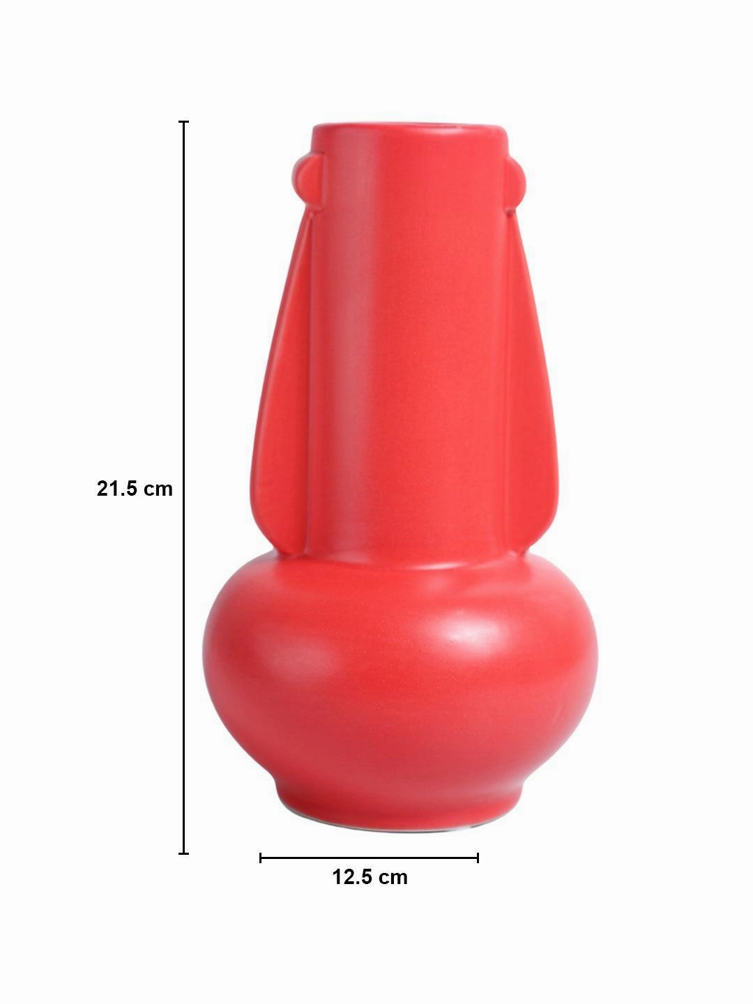 VON CASA Ceramic Red Vase