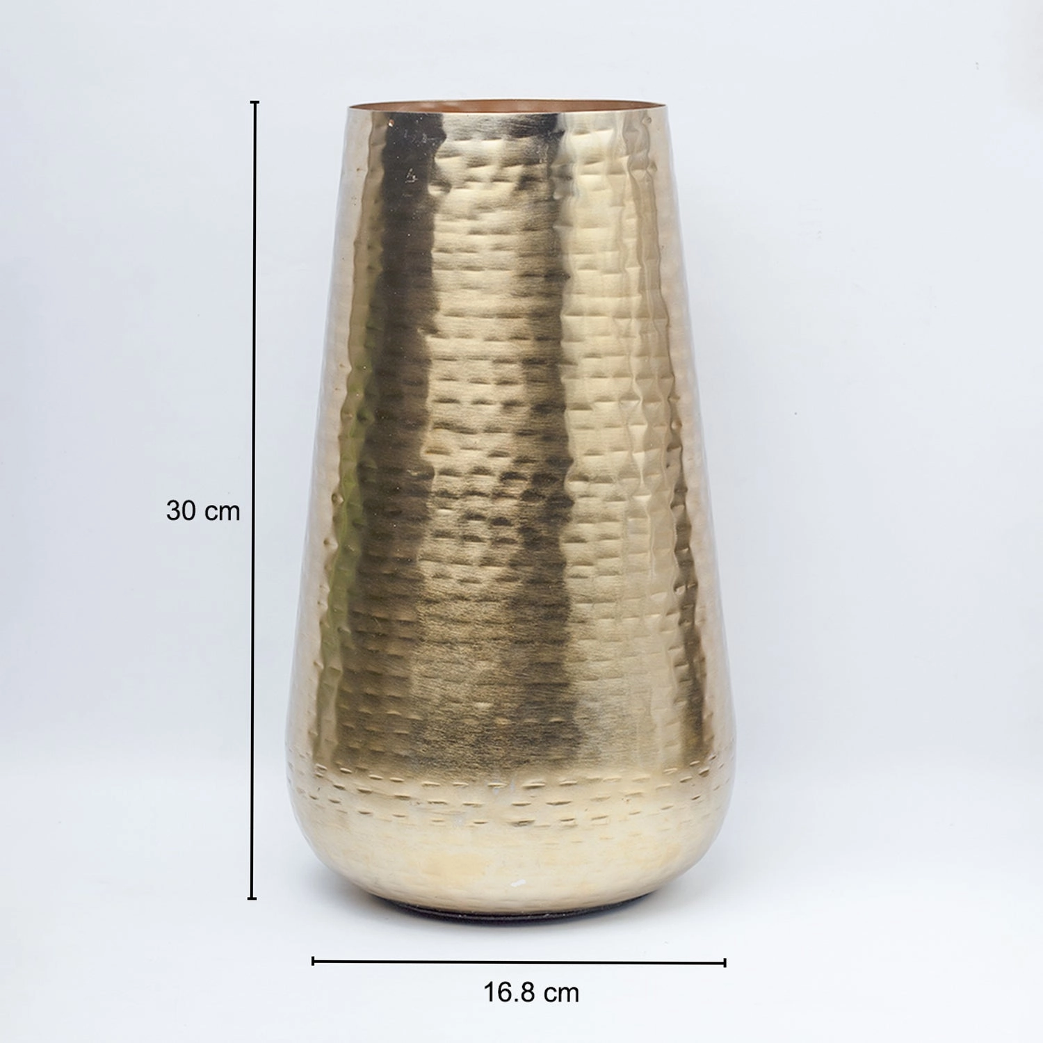 VON CASA Gold Cylindrical Flower Vase