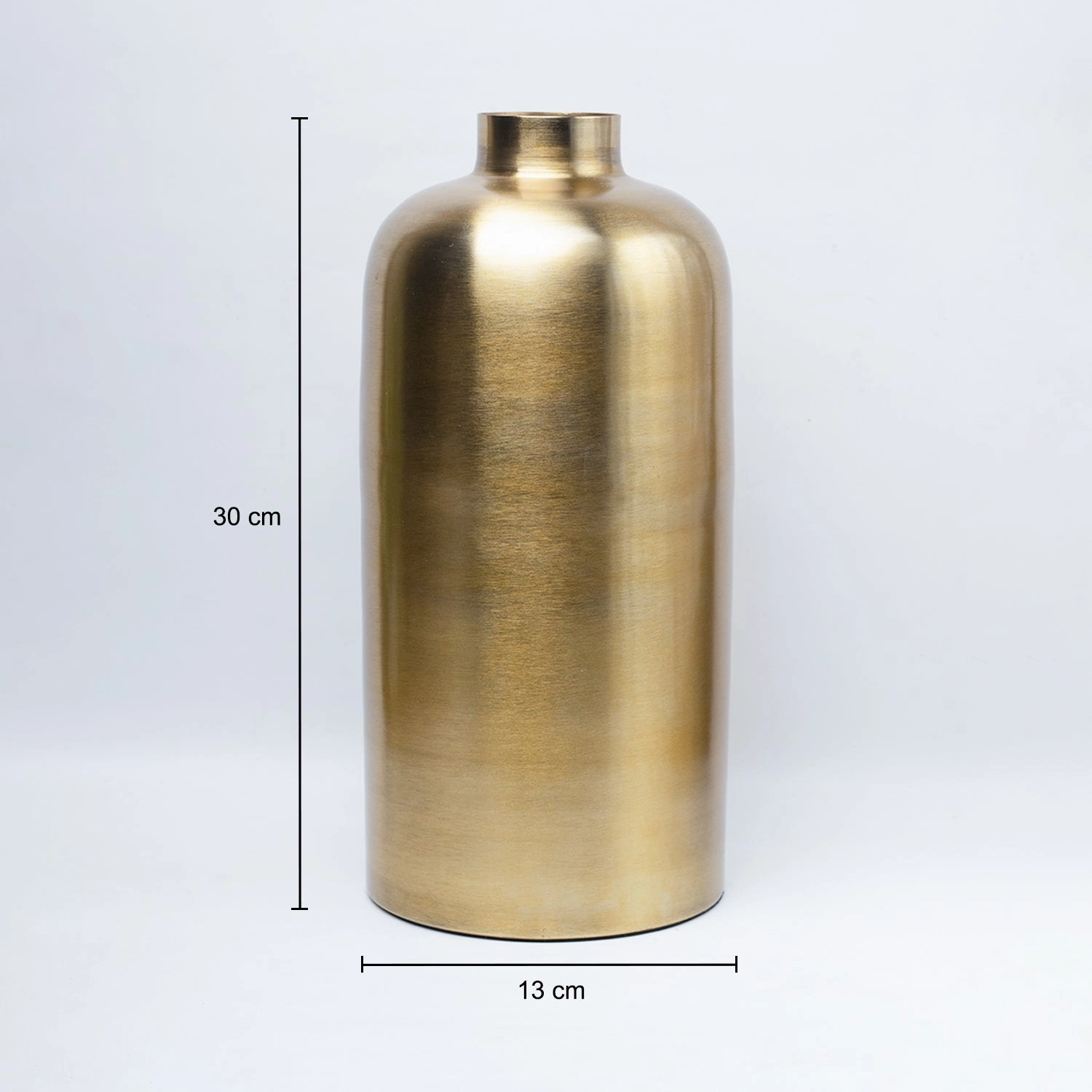 VON CASA Gold Cylindrical Flower Vase