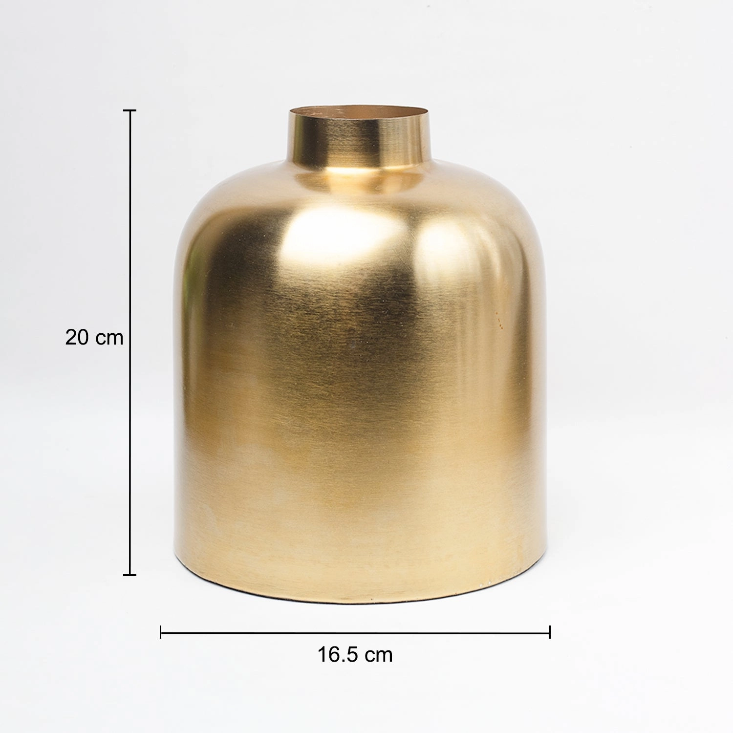 VON CASA Gold Cylindrical Flower Vase