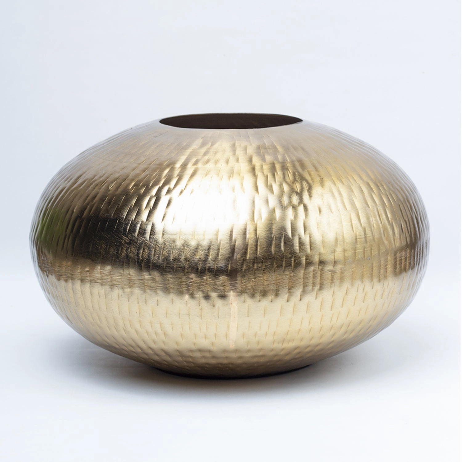 VON CASA Gold Round Flower Vase