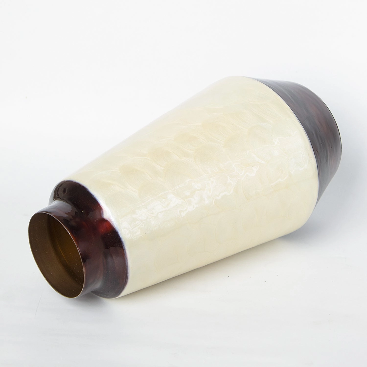 VON CASA Ivory Bud Shape Vase (Ivory Enamel)
