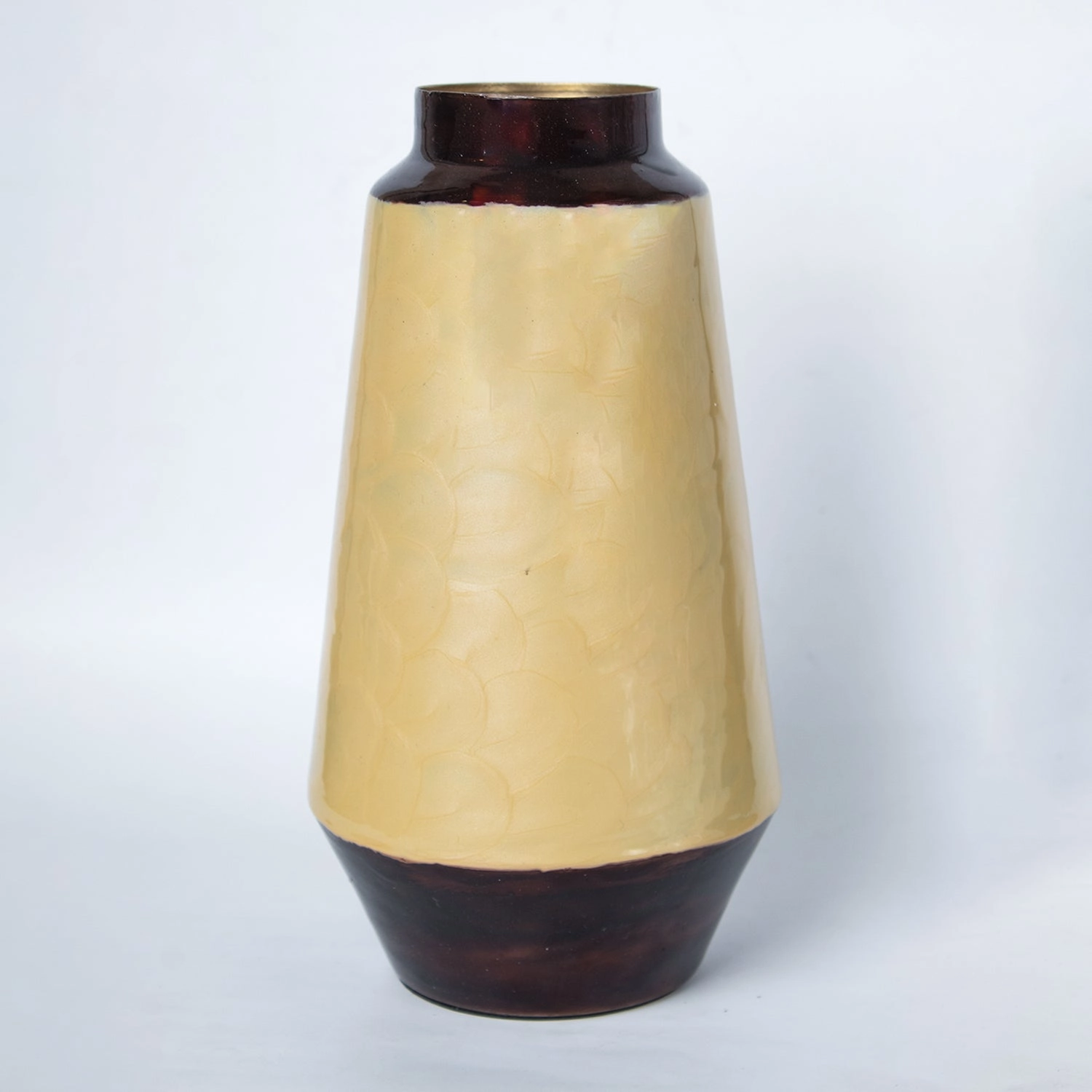 VON CASA Mustard Bud Shape Vase (Mustard Enamel)