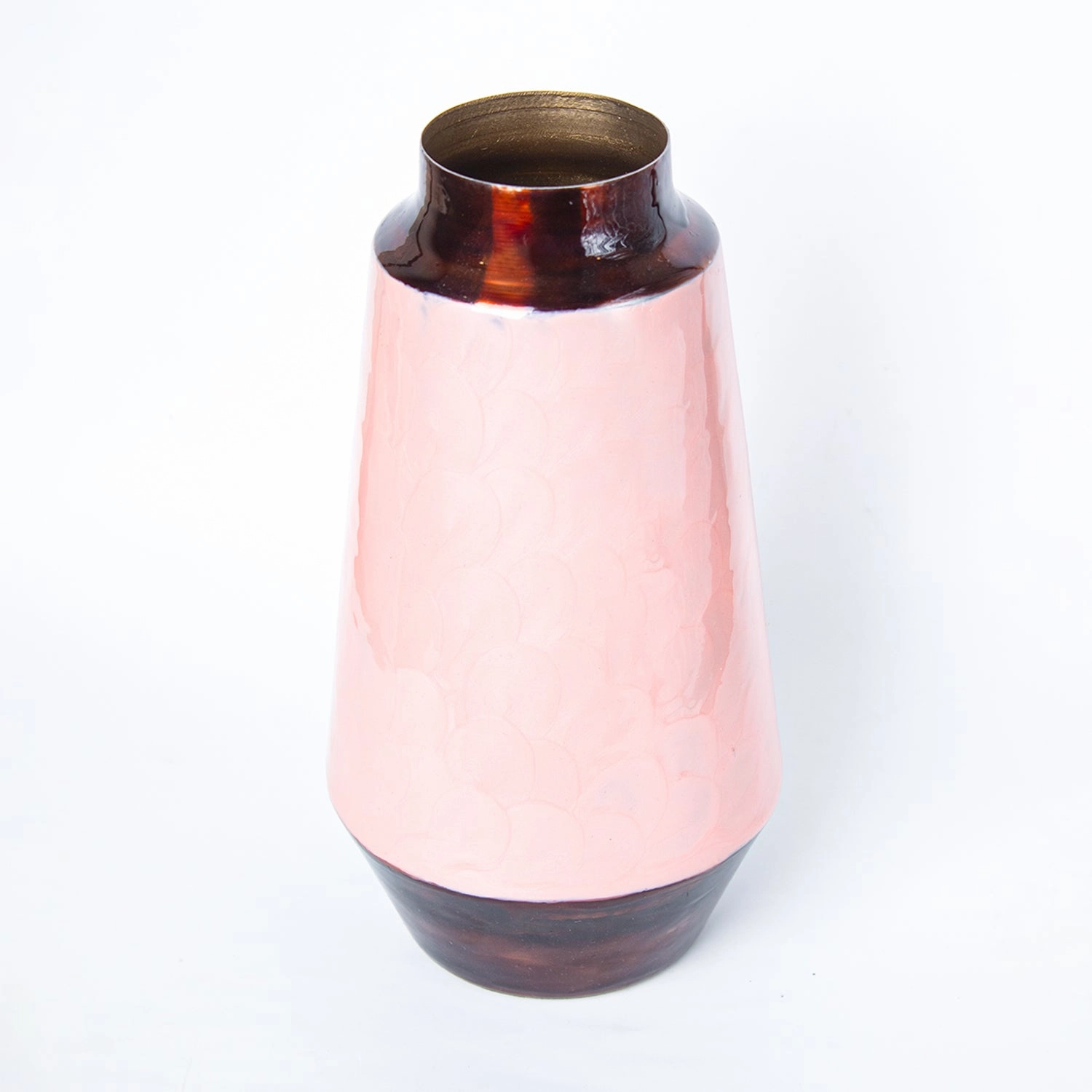 VON CASA Pink Bud Shape Vase (Pink Enamel)