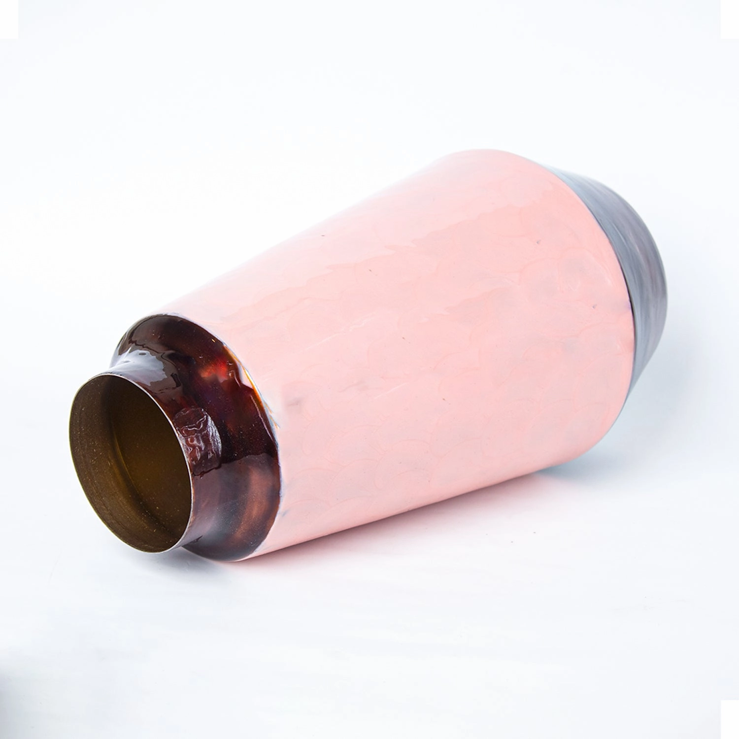 VON CASA Pink Bud Shape Vase (Pink Enamel)