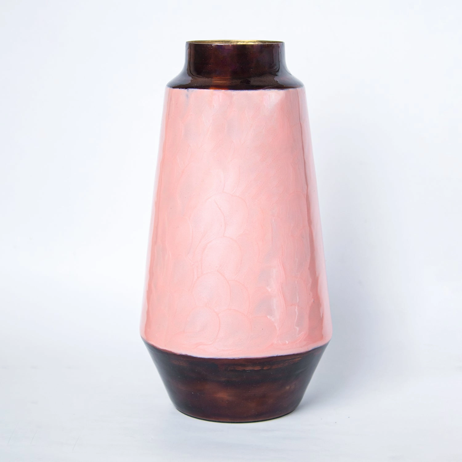 VON CASA Pink Bud Shape Vase (Pink Enamel)
