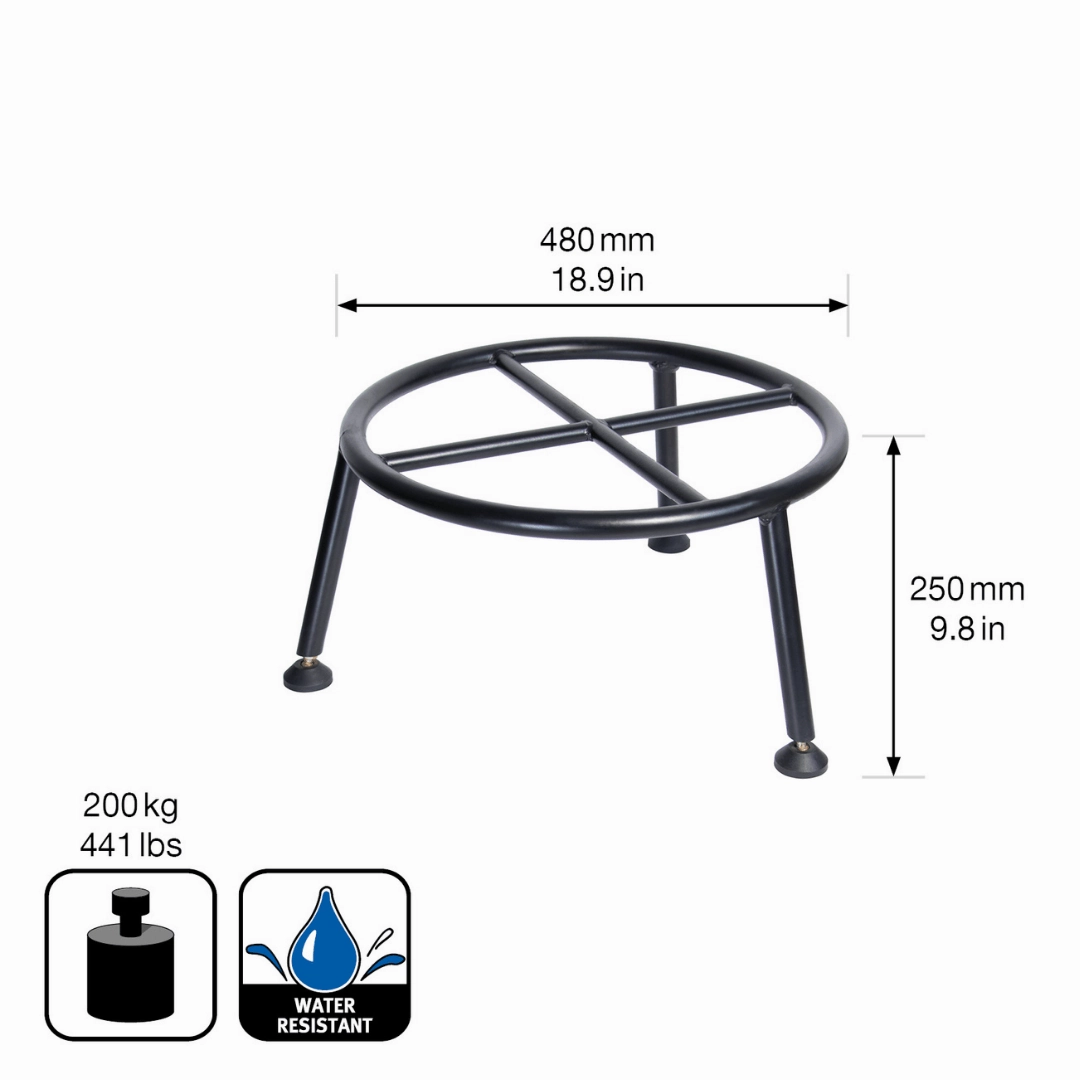 Wagner Indoor/Outdoor Plant Stand Black - Heavy Duty