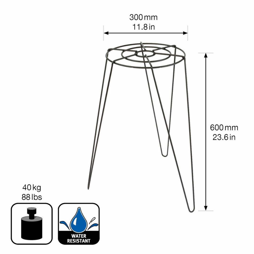 Wagner Plant Stand indoor/outdoor Black Metal