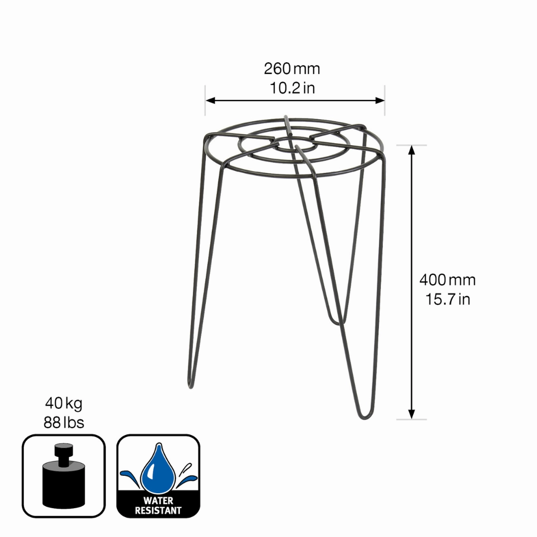 Wagner Plant Stand indoor/outdoor Black Metal