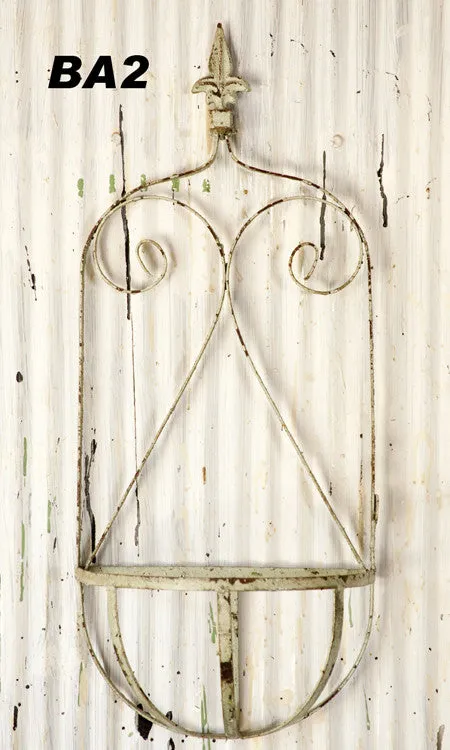 Wall Basket with Finial dried flower branch  