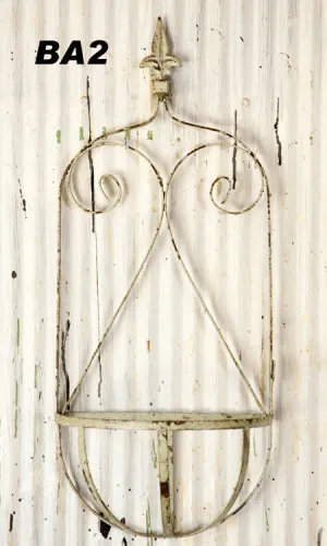 Wall Basket with Finial dried flower branch  