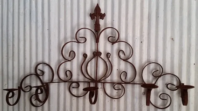 Wall Decor with Candle Cups dried flower branch  