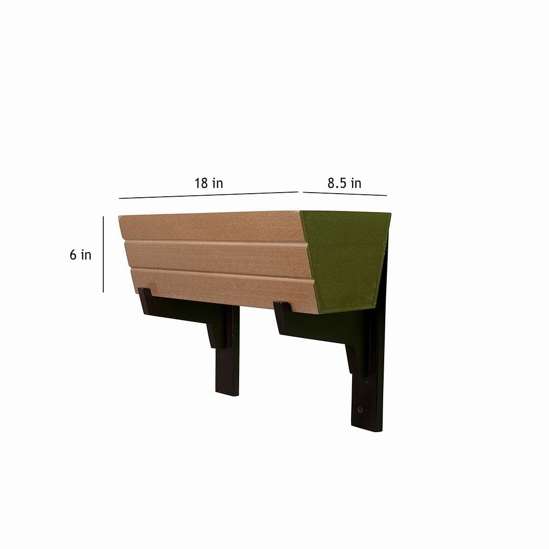 Wall Mounted Wooden Boat Planter (Rectangle Shaped)