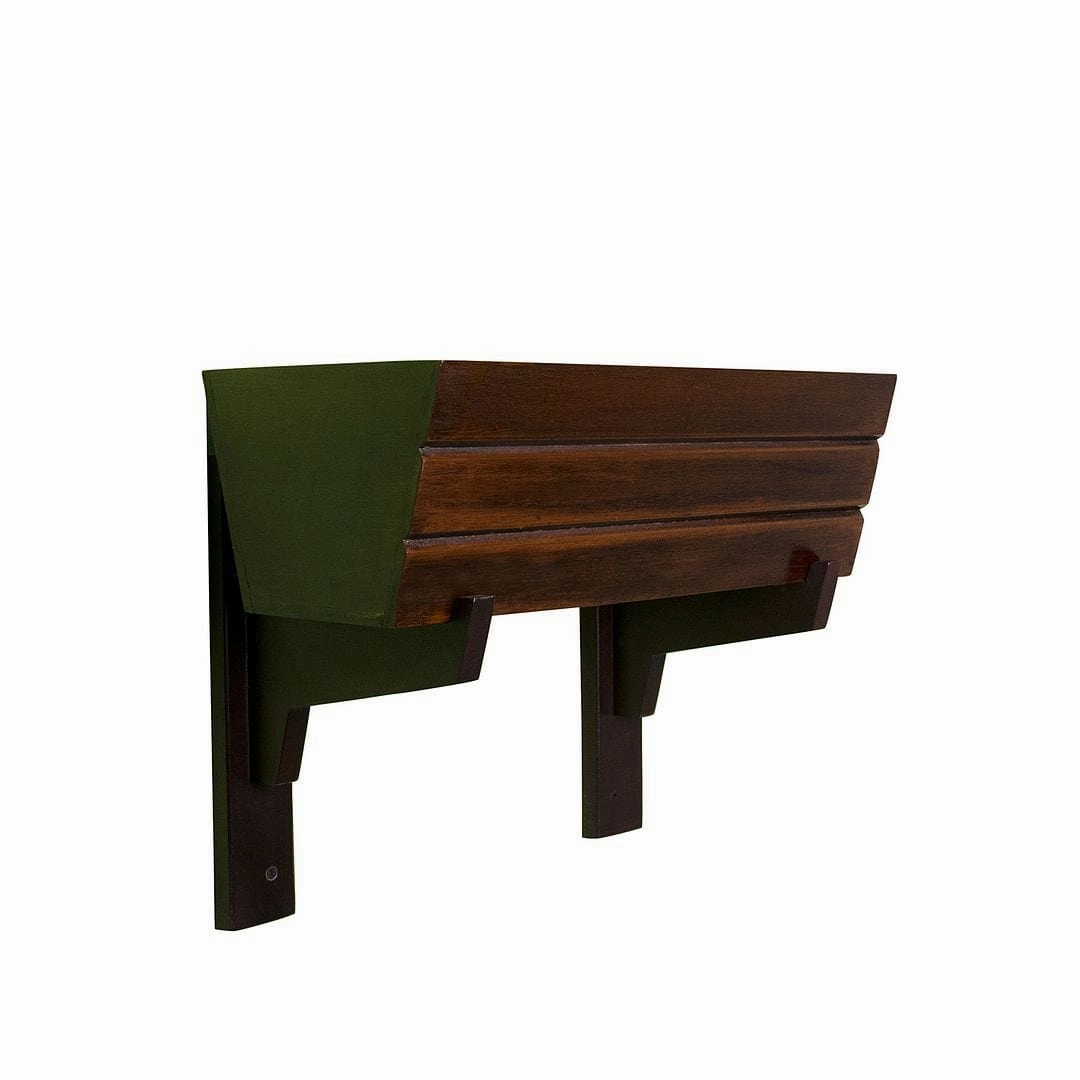 Wall Mounted Wooden Boat Planter (Rectangle Shaped)