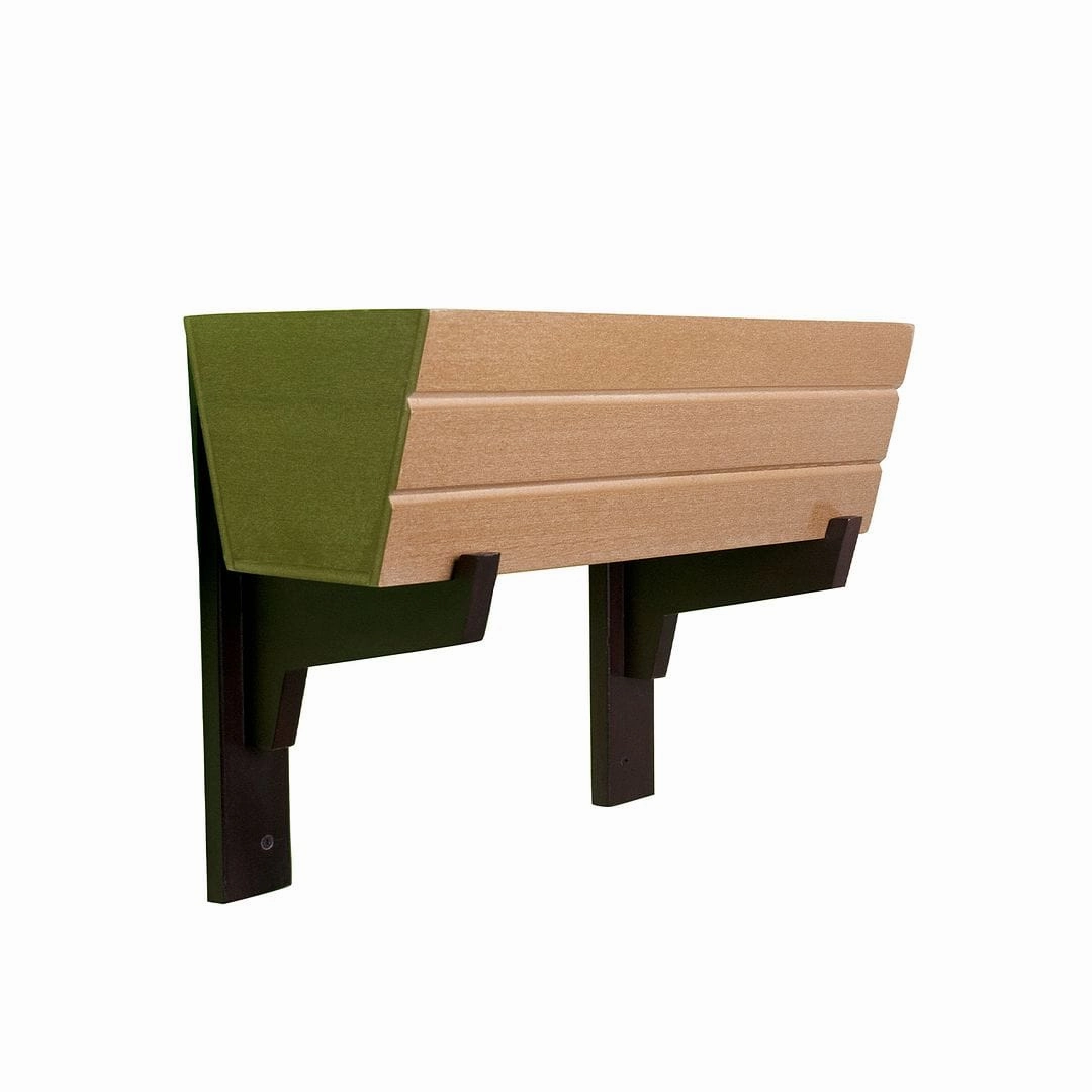 Wall Mounted Wooden Boat Planter (Rectangle Shaped)