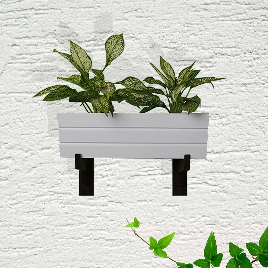 Wall Mounted Wooden Boat Planter (Rectangle Shaped)