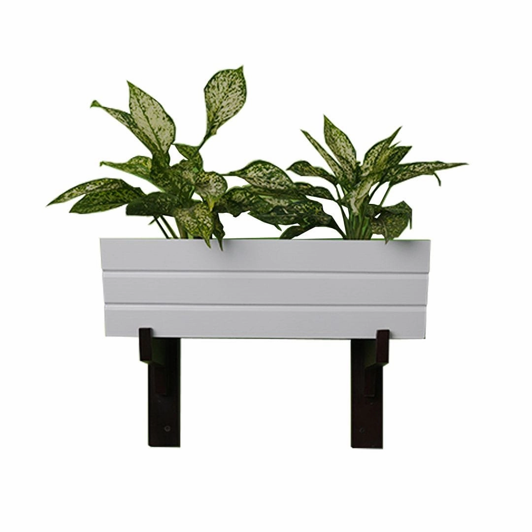 Wall Mounted Wooden Boat Planter (Rectangle Shaped)