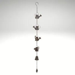 Watering Can Rain Chain dried flowers  