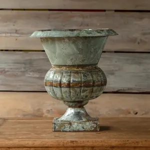 Weathered Tin Wedding Urn Set dried flowers  
