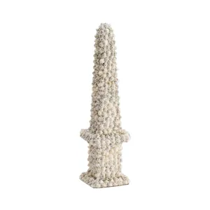 White and Black Shell Obelisk dried flowers  