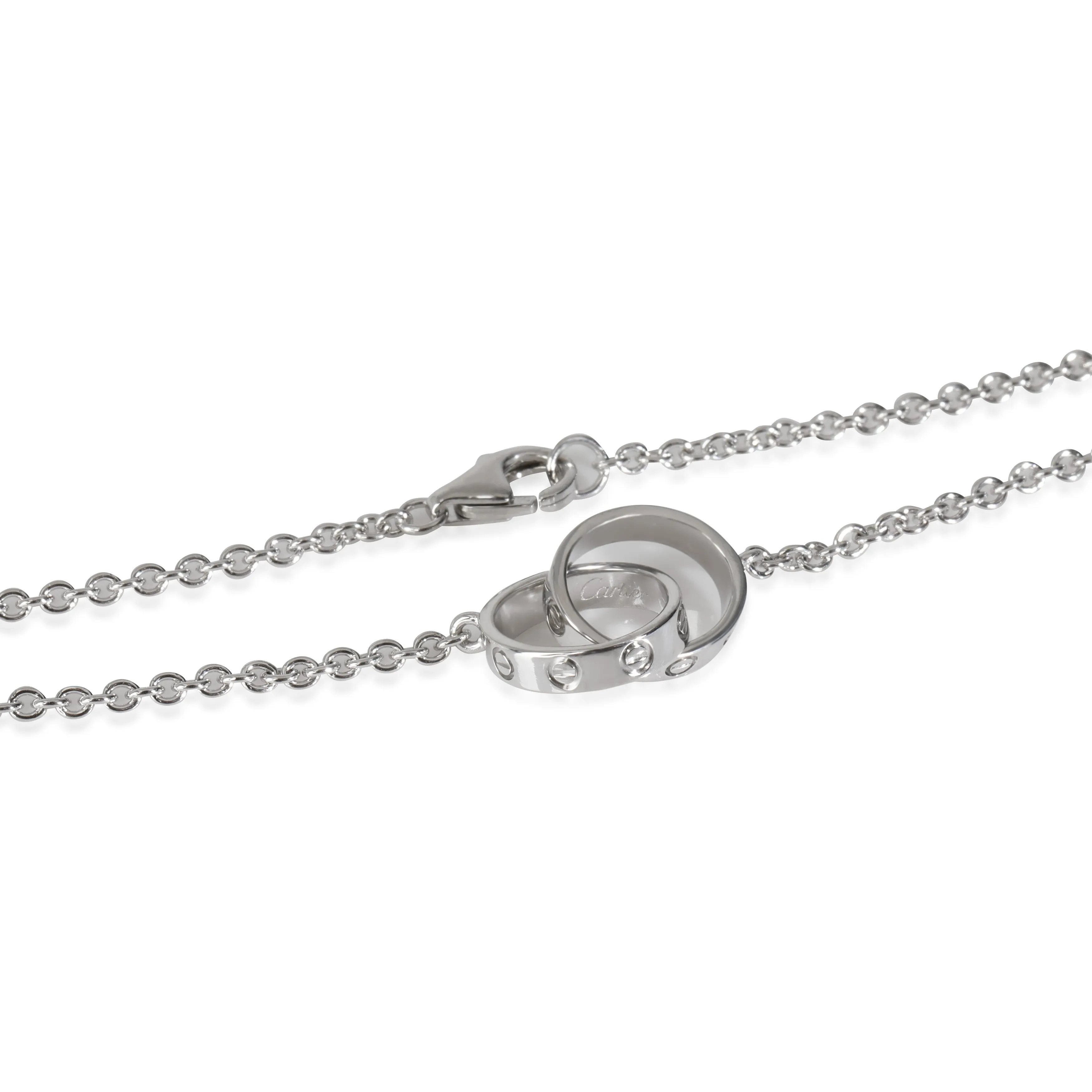 White Gold  Love Necklace